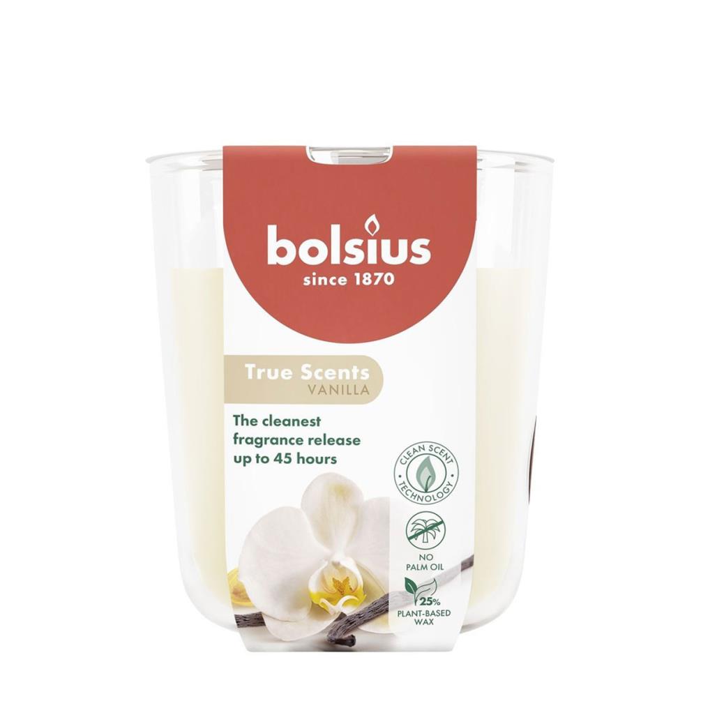Bolsius Vanilla True Scents Medium Glass Jar Candle £5.84